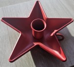 Podstawka świecznik czerwona gwiazda z uchwytem