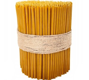 5 szt. Świece cerkiewne 100 % wosk pszczeli 17cm