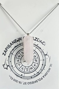 Naszyjnik Kwarc Różowy na łańcuszku kulkowym