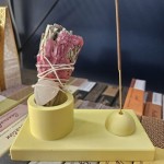 Prostokątna Podstawka Pod Kadzidła z Gipsu - Cytrynowa