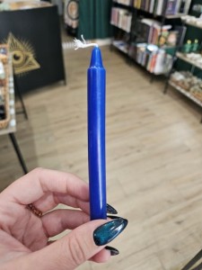 Magiczna świeca do rytuałów NIEBIESKA