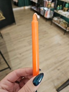 Magiczna świeca do rytuałów POMARAŃCZOWA