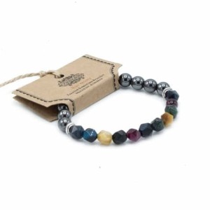 Bransoletka z Fasetowanych Kamieni Magnetyczna Tęcza