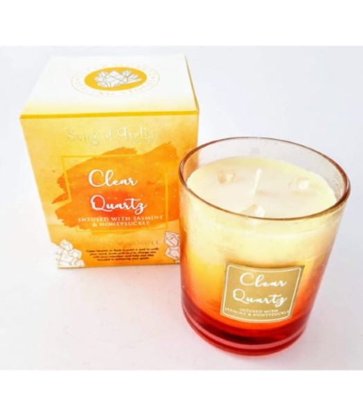 Świeca zapachowa z kamieniami Kryształ Górski zapach Jaśmin i Wiciokrzew.jpg