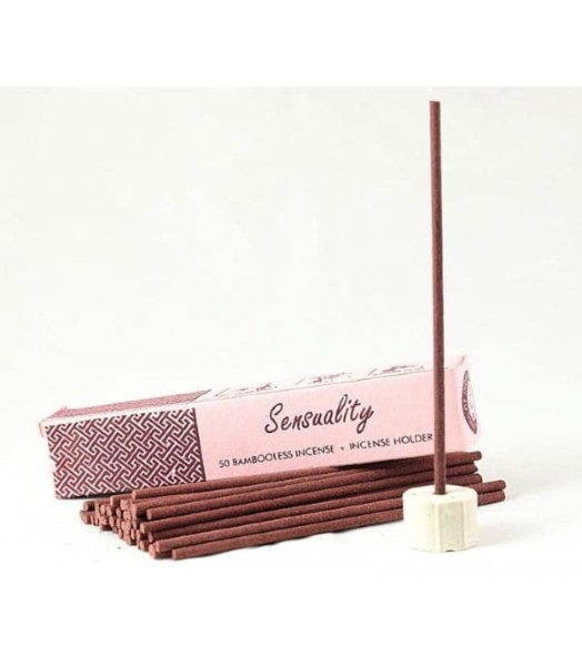 Nie zawierające bambusa kadzidła indyjskie z uchwytem SENSUALITY 50 sztuk Song of India.jpg