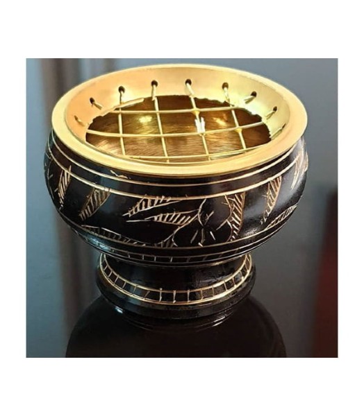 Mosiężny palnik Kadzielnica do spalania węgla drewna i żywic.jpg