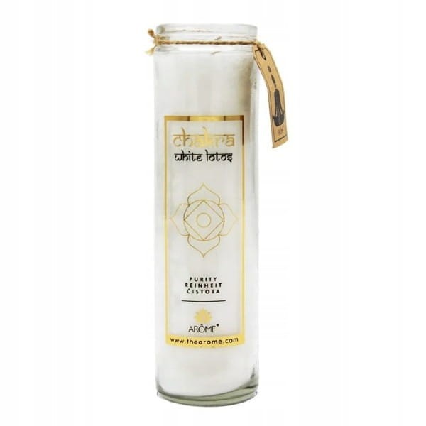 Wysoka świeca zapachowa biała czakra Purity.jpeg