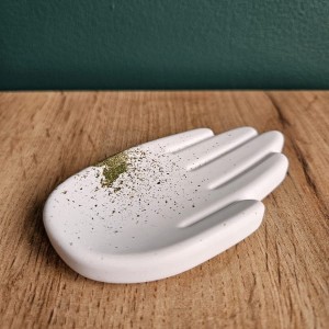 Ceramiczna Podstawka Łapka Biało Złota