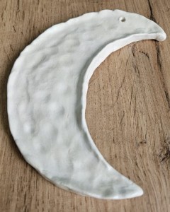 Podstawka ceramiczna Księżyc Biała