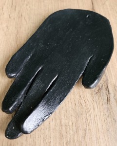 Podstawka ceramiczna Dłoń Czarna