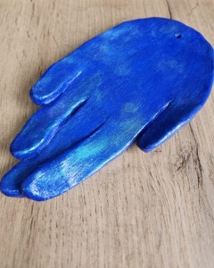 Podstawka ceramiczna Dłoń Niebieska