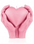 Świeca 3D Hand Love Miłość Różowa
