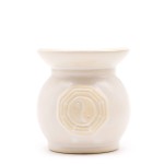 Mały Biały Kominek Zapachowy z Symbolem Yin Yang