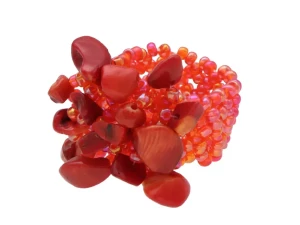 Pierścionek Koral Czerwony Sieczka