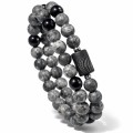 Bransoletka męska Sardonyks + Szary Agat + Turmalin.jpg