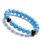 Bransoletka Chalcedon + Turmalin