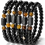 Bransoletka Męska na Ochronę Turmalin i Tygrysie Oko