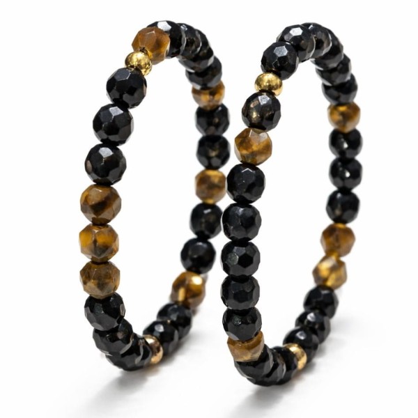 Bransoletka Fasetowany Onyks i Tygrysie Oko Siła i Odwaga.jpg