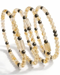 Bransoletka Obfitości Fasetowany Cytryn i Piryt