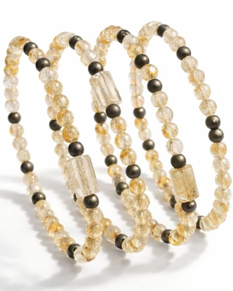 Bransoletka Obfitości Fasetowany Cytryn i Piryt.jpg