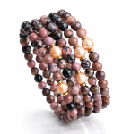 Bransoletka Rodochrozyt + Brzoskwiniowa Perła