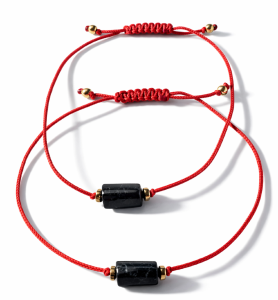 Bransoletka Czerwona Nitka Ochronna z Turmalinem i Hematytem