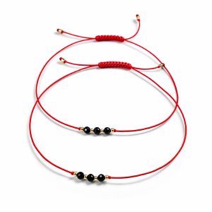 Bransoletka Czerwona Nitka Ochronna z Turmalinem