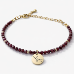 Bransoletka zodiakalna Panna z kamienia Granat