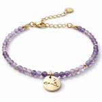 Bransoletka zodiakalna Ryby z Kamienia Ametyst