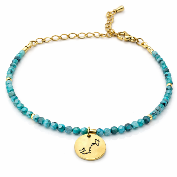 Bransoletka zodiakalna Skorpion z kamienia Zielony Labradoryt _.png