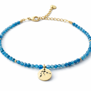 Bransoletka zodiakalna Wodnik z kamienia Apatyt