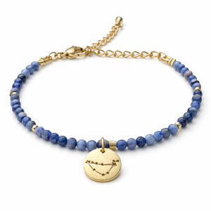 Bransoletka zodiakalna Koziorożec z kamienia Sodalit