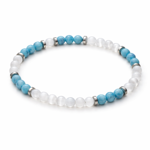✨ Bransoletka Selenit + Niebieski Awenturyn ✨