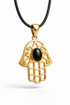 ✨ Zawieszka Hamsa z Onyksem – Ochrona i Wewnętrzna Siła ✨