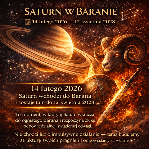 Przejście Saturna do Barana 14.02.2025-12.04.2028 Koniec zwlekania, początek odpowiedzialności