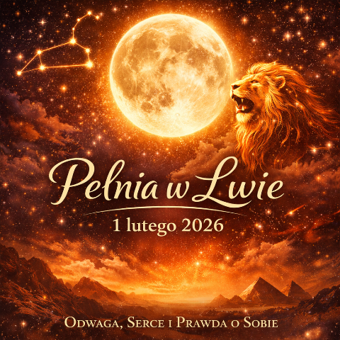 Pełnia w Lwie 1 lutego 2026 – kulminacja odwagi, serca i prawdy o sobie